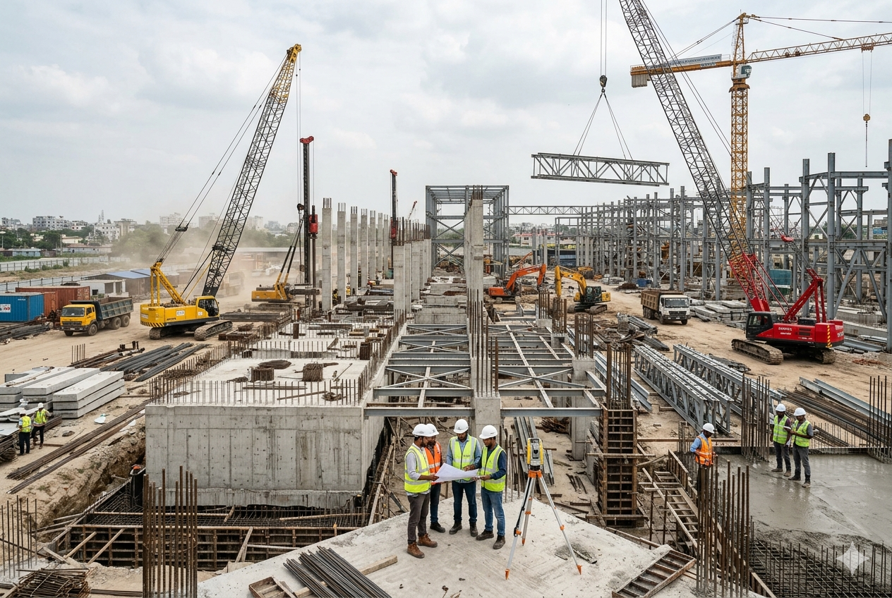 Industrial infrastructure visual for Rocket Engineering